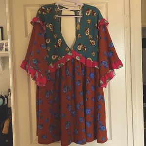 Anthropologie Floral Flare Dress